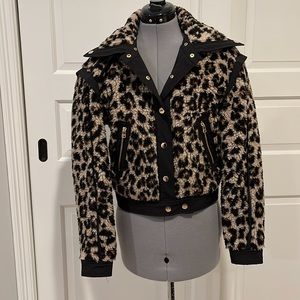 Veronica Beard leopard Sherpa